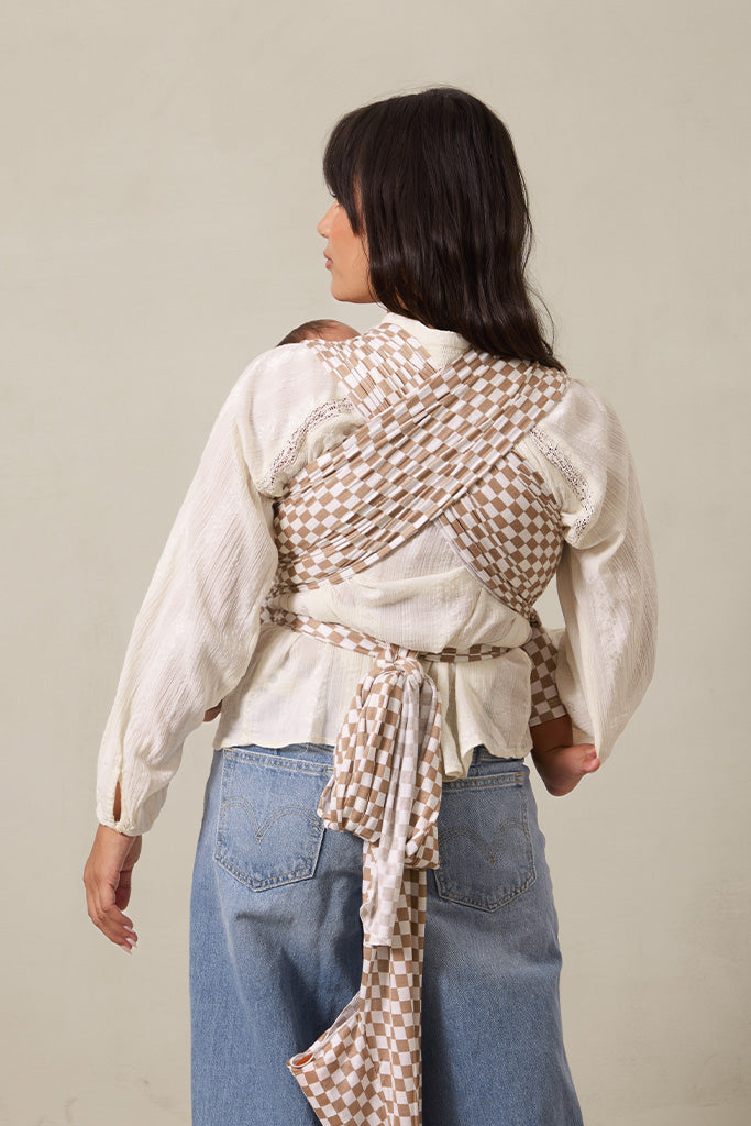 Almondine Chequer Wrap by Solly Baby