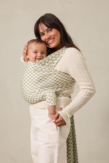 Sage Chequer Wrap by Solly Baby