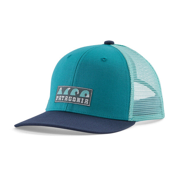 Kids' Trucker Hat - Chasing Peaks: Belay Blue by Patagonia