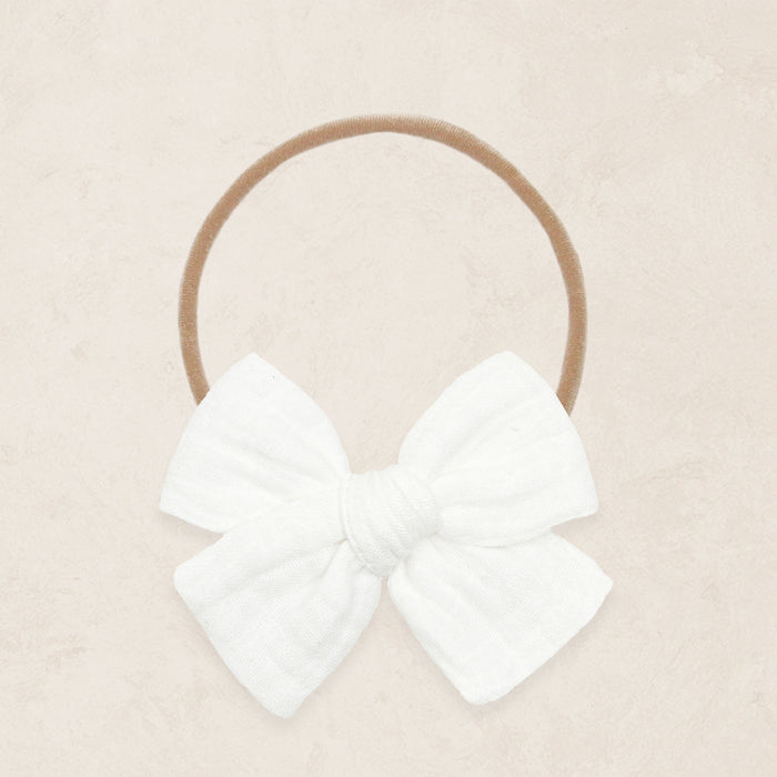 Adventure Bow - White Headband by Lou Lou & Company