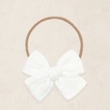 Adventure Bow - White Headband by Lou Lou & Company
