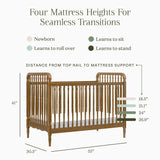 Namesake Liberty 3-in-1 Convertible Spindle Crib with Toddler Bed Conversion Kit