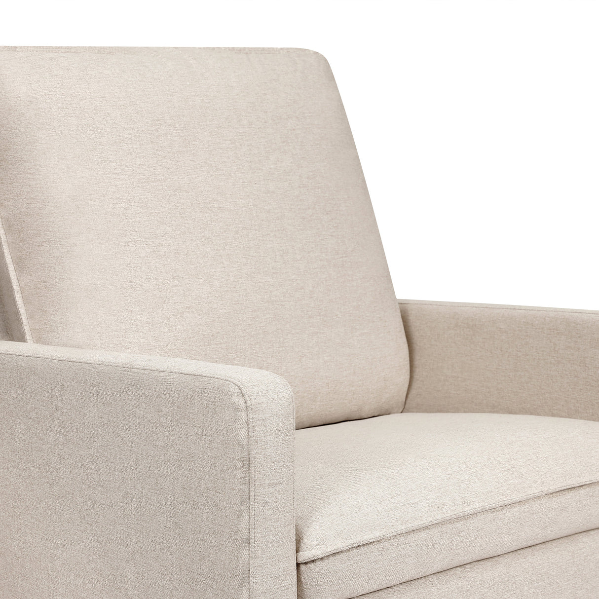 Babyletto Cali Pillowback Chair and a Half Glider in Eco-Performance Fabric | Water Repellent & Stain Resistant