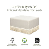 Namesake Crawford Gliding Ottoman | Boucle with Tassel Fringe