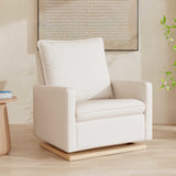 Babyletto Cali Pillowback Chair and a Half Glider in Eco-Performance Fabric | Water Repellent & Stain Resistant