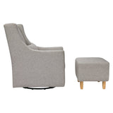 Babyletto Toco Swivel Glider and Ottoman in Eco-Performance Fabric | Water Repellent & Stain Resistant