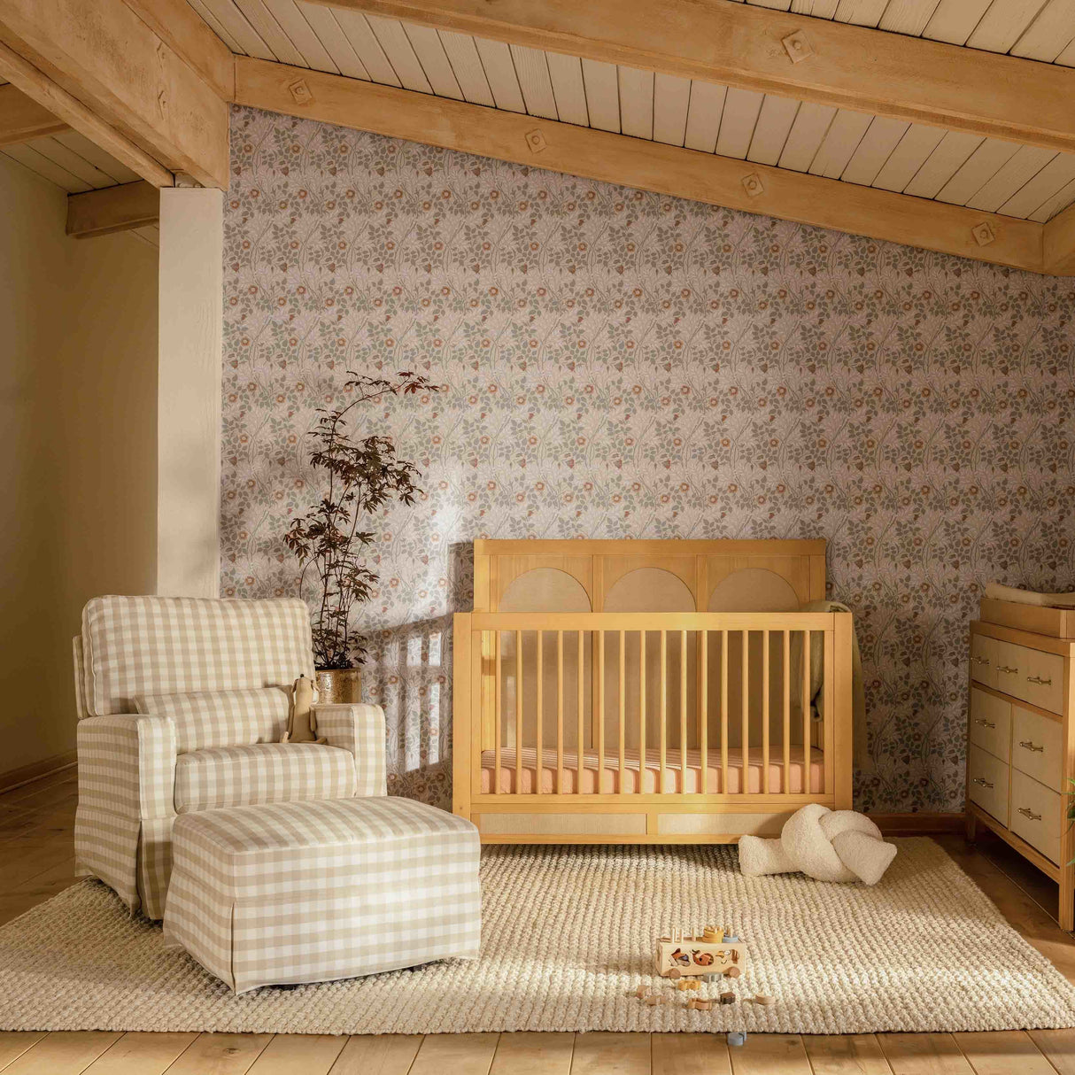 Namesake Crawford Pillowback Comfort Swivel Glider