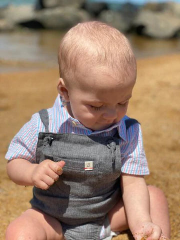 Me & Henry - Reef Bubble Onesie - Grey Gauze