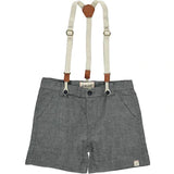 Me & Henry - Captain Shorts with Suspenders - Grey Gauze