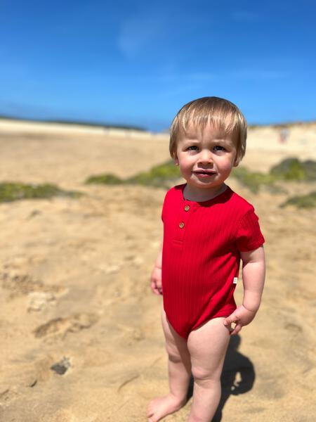 Jibe Rib Jersey Onesie by Me & Henry