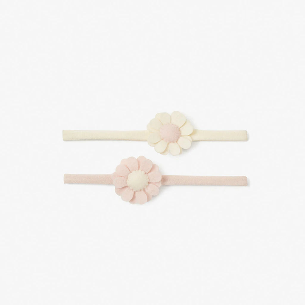 Elegant Baby - Pink/White Flower Headband Set