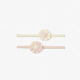 Elegant Baby - Pink/White Flower Headband Set