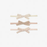 Sparkle Lace Bow Headband 3 Pk by Elegant Baby