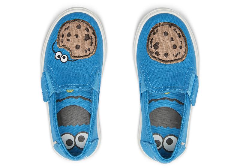 Sesame Cookie Monster Face Luca Slip-ons Shoes Sneakers – Pi Boutique