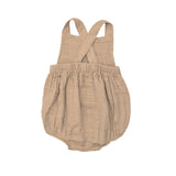 Solid Muslin Retro Sunsuit in Nougat by Angel Dear