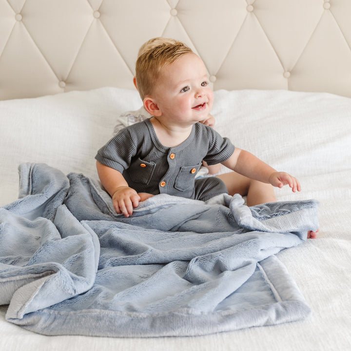 Lush Recieving Blanket- Storm Cloud by Saranoni