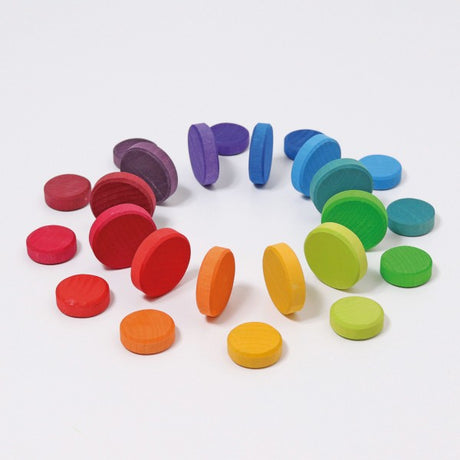 Wooden Coins in Rainbow by Grimm's