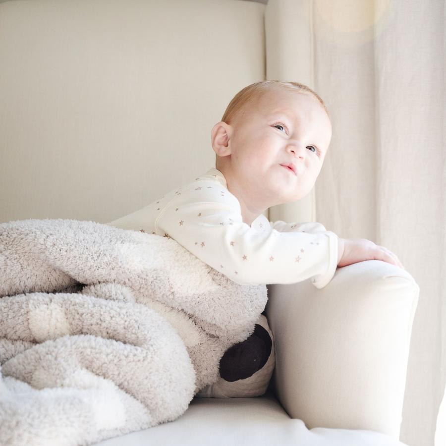 Double-Layer Bamboni Receiving Blanket in Swiss Cross by Saranoni