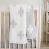 Double-Layer Bamboni Receiving Blanket in Swiss Cross by Saranoni