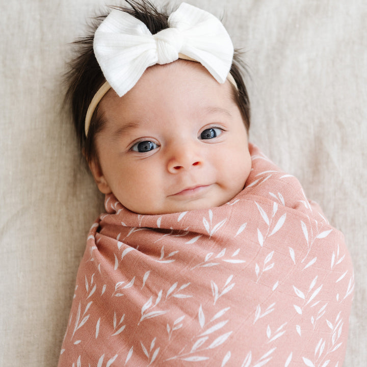 Bamboo Raylon Muslin Swaddle in Willow by Saranoni
