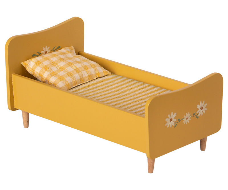 Mini Wooden Bed in Yellow by Maileg