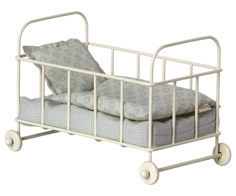 Micro Cot Bed in Blue by Maileg