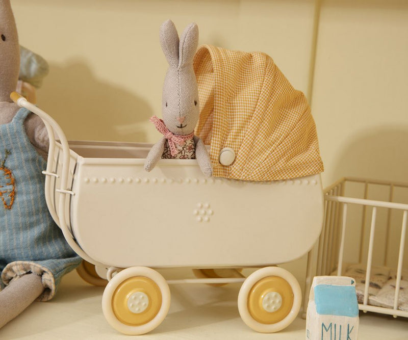 Micro Pram in Yellow by Maileg