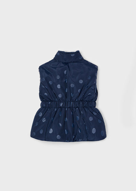 Reversible Vest in Navy Dot by Mayoral