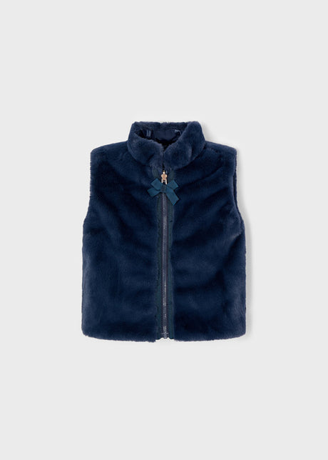 Reversible Vest in Navy Dot by Mayoral