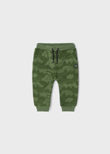 Printed Knit Pants in Moss by Mayoral