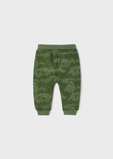Printed Knit Pants in Moss by Mayoral