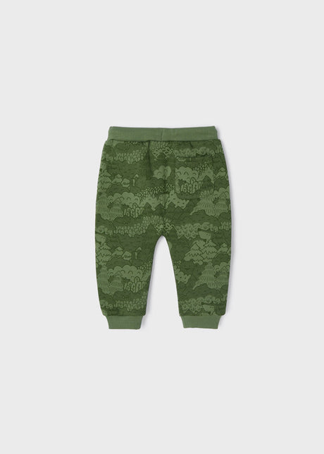 Printed Knit Pants in Moss by Mayoral