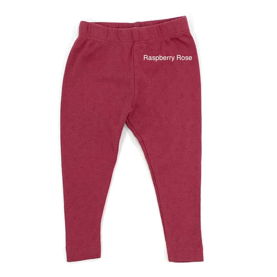 Viverano - Pointelle Stretch Legging - Raspberry Rose