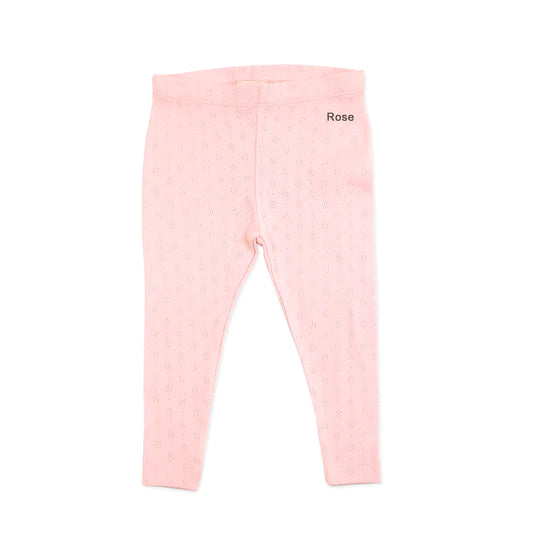 Viverano - Pointelle Stretch Legging - Rose Pink