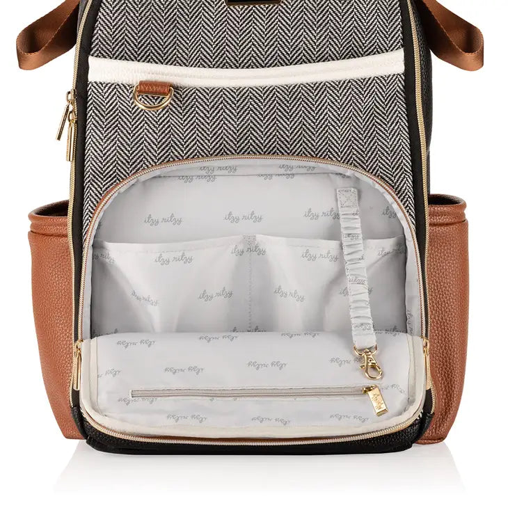 Boss Backpack in Coffee and Cream by Itzy Ritzy
