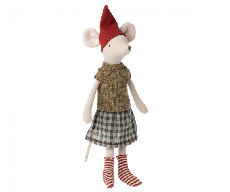 Medium Girl Christmas Mouse by Maileg