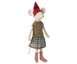 Medium Girl Christmas Mouse by Maileg
