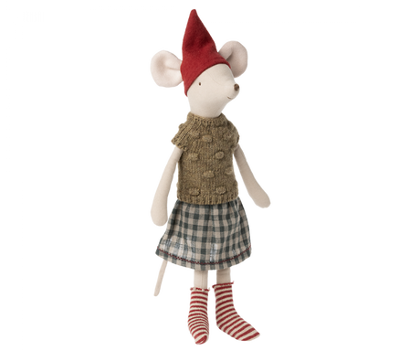 Medium Girl Christmas Mouse by Maileg