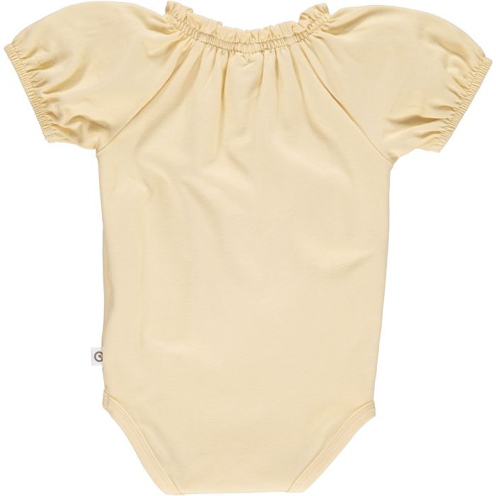 Cozy Me Short Bell Sleeve Bodysuit in Calm Yellow by Müsli