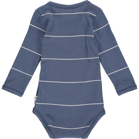 Long Sleeve Bodysuit in Indigo Stripe by Müsli