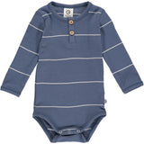 Long Sleeve Bodysuit in Indigo Stripe by Müsli