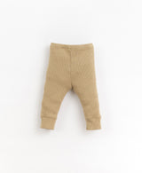 Ribbed leggings with decorative button | Play Up