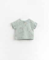 T-shirt with coconut button blue avocado | Play Up