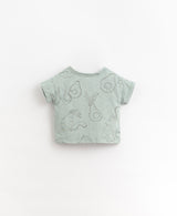 T-shirt with coconut button blue avocado | Play Up