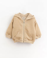 Jersey stitch hooded jacket with pockets | Organic Care by Play Up