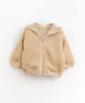 Jersey stitch hooded jacket with pockets | Organic Care by Play Up