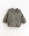 Jersey stitch hooded jacket with pockets | Organic Care by Play Up