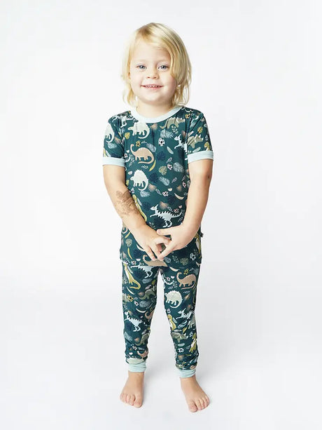 Prehistoric Friends Dinosaur 2 Piece Kids Bamboo Pajamas by Emerson & Friends