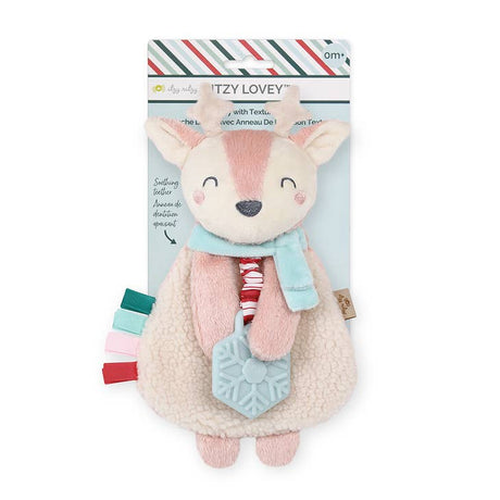 Holiday Pink Reindeer Itzy Lovey™ Plush + Teether Toy by Itzy Ritzy