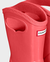 Original Kids First Classic Grab Handle Gloss Rain Boots in Rhythmic Pink by Hunter Boots